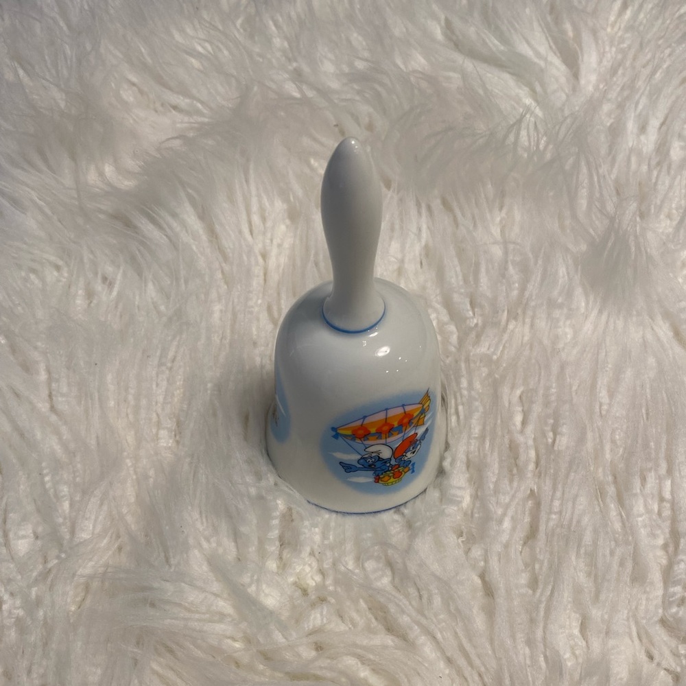 1982 Vintage Smurfs Porcelain Bell